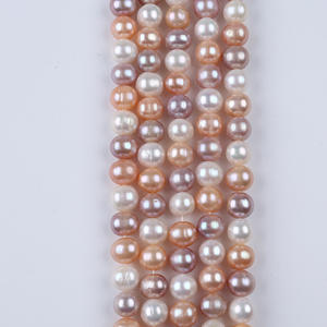 Zhuji 10-11mm Natural Freshwater <b>Pearl</b> Powder Mixed Color White & Purple Punch Head <b>Loose</b> <b>Pearls</b> for DIY Wholesale - Product Image 2