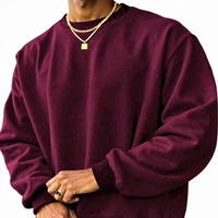 Sudadera Holgada con Cuello Redondo, Informal, Suave, Transpirable, Mezcla de Algodón, Ligera, para Uso Diario, Sudadera Personalizada para Hombre