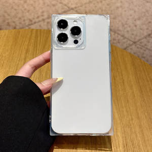 Funda Protectora para Teléfono con Diseño Creativo en Forma de Cubo, Anti-Caídas, para iPhone 17 16 15 14 13 12 11 Pro Max, Minimalista y Transparente - Product Image 5