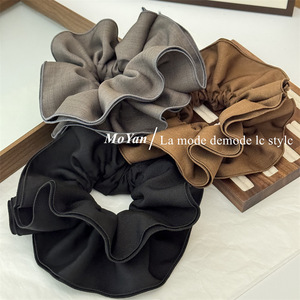 Hàn Quốc cổ điển dân tộc nữ tóc Tie cao cấp Pearlescent satin xù ruột lớn Thêm đuôi ngựa đặc biệt cổ điển - Product Image 5