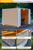 Nouveau pare-soleil extérieur voile Simple Pergola jardin cour cour pare-soleil tissu aluminium auvent avec rideau quatre saisons Style