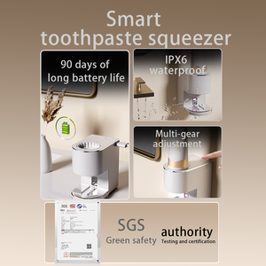<span class=keywords><strong>Dispensador</strong></span> Automático de Pasta de Dientes, Soporte para Cepillo de Dientes, Accesorios de Baño, <span class=keywords><strong>Dispensador</strong></span> de Pasta de Dientes de Pared - Product Image 2