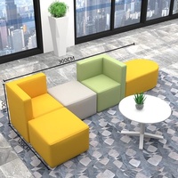 Conjunto de Sofá Cama Modular de Cuero Moderno para Hospital/Sala de Estar/Áreas de Conferencia