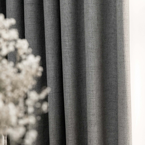 Marrone caffè grigio colore poliestere tessuto camera da letto lino tenda tessuto casa e Hotel 100% <span class=keywords><strong>tende</strong></span> oscuranti - Product Image 2