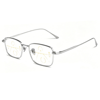 Lunettes de vue en titane de haute qualité, transparentes, avec prescription optique, pour presbytie, monture rectangulaire pour hommes