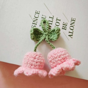 手作りパープルコンヴァラリアかぎ針編みオーキッドベルデコレーションかわいいかぎ針編みフラワーフラワーバレンタインデーと新年 - Product Image 3