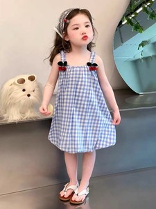 Vestido de Verano sin Mangas para Niña, con Lazo Bonito, <span class=keywords><strong>Gasa</strong></span> Fina, Falda Esponjosa, Vestido de Pastel para Niñas - Product Image 4