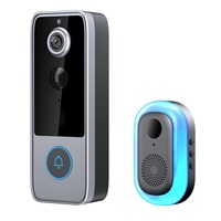 Sonnette vidéo WiFi Tuya M21 avec carillon, vision nocturne couleur 1080P, étanche, stockage cloud gratuit