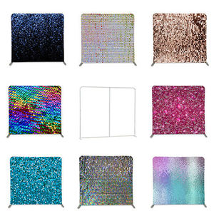 Nhà Máy Trực Tiếp Bán Chất Lượng Tốt Nhôm Ống Khung Trung Cực Gối Tùy Chỉnh Double Side Photo Booth <span class=keywords><strong>Backdrop</strong></span> Đứng - Product Image 6