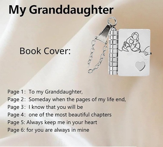 [10]silver Necklace for granddaughter - engraved