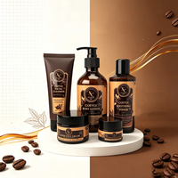 Ensemble de soins de la peau au café, marque privée OEM ODM, ingrédients naturels coréens, éclaircissant et hydratant