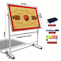 Tableau d'entraînement de basket-ball magnétique effaçable double face de grande taille (100x70cm) pour démonstration tactique et entraînement stratégique