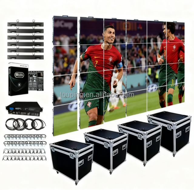 P2.6/P3.91/P4.81 Outdoor Indoor Full Color LED Video Wall Advertising Screen Panel IP65 4500-5000 cd Brightness for Retail