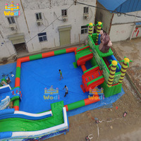 Château gonflable WODI de qualité commerciale en PVC avec toboggan gonflable pour enfants et adultes, bâche en PVC WODI Plato