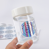 Stiker Label kemasan produk pribadi kustom stiker vinil kedap air gulungan Label bulat Logo merek perekat