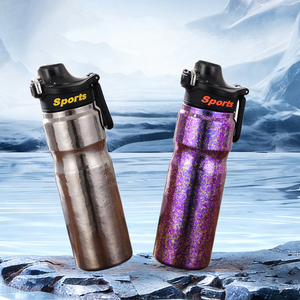 Bouteille d'eau sportive en titane pur 650 ml, intérieur et extérieur en titane pur, bouchon rabattable, bouteille à boire portable en titane pour l'extérieur - Product Image 3