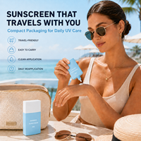 Contenant cosmétique de voyage en PP, vide, carré, de luxe, 30g 50g, personnalisable avec logo, pour soins de la peau, crème solaire, lotion, en plastique PP, à presser, vente en gros