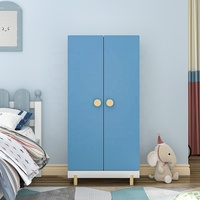 Placard de rangement pour vêtements de bébé Meubles de chambre à coucher Armoire en bois rose pour enfants Armoire pour enfants