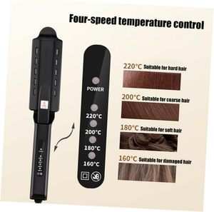 Cepillo Alisador de Cabello con Iones Negativos, Plancha de Cabello Profesional de Titanio con Placa Ancha - Product Image 4