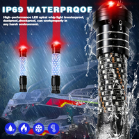 Lampe fouet LED laser innovante RGB avec projecteur laser supérieur pour ATV, UTV, conduite nocturne dans les dunes de sable 12V