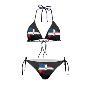 Impression personnalisée <span class=keywords><strong>République</strong></span> <span class=keywords><strong>dominicaine</strong></span> drapeau vêtements de natation en gros Premium femmes Sexy Bikini ensemble Push Up Bikinis maillots de bain vêtements de plage - Product Image 3