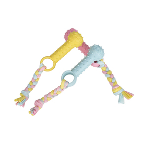 แท่งทำความสะอาดฟันรูปกระดูกพร้อมที่จับเชือกของเล่นสำหรับสุนัขเคี้ยวไม่มีกลิ่นเป็นมิตรกับสิ่งแวดล้อม - Product Image 2