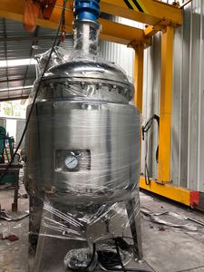 High <b>Jacketed</b> Stainless Steel Reactor 200L With <b>Heating</b> Coil Vessel Core Single Phase 220V <b>Jacketed</b> Stainless Steel Reactor Jack - Product Image 1