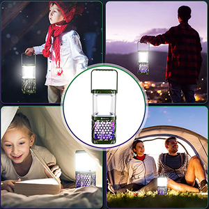 Lanterna di illuminazione esterna portatile con pannello solare cavo USB zanzara Killer lampada 5W solare USB Recharger fonte di energia elettrica - Product Image 3