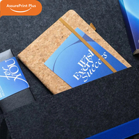 Ensemble cadeau de carnet à couverture rigide écologique personnalisé, à feuilles mobiles, 100 feuilles, matériaux PU/tissu/PP, entreprise, société