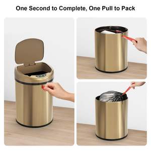 Contenitore Automatico in Acciaio Inox per <span class=keywords><strong>Pannolini</strong></span> e Assorbenti Igienici con Sensore, Design Verticale per Ufficio - Product Image 3