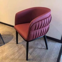 Chaise de salle à manger en métal moderne simple haut de gamme Luxe léger Minimaliste Utilisation hôtelière Origine Chine Chaise de salle à manger