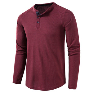 Camisetas Henley informales de <span class=keywords><strong>manga</strong></span> <span class=keywords><strong>larga</strong></span> <span class=keywords><strong>con</strong></span> <span class=keywords><strong>botones</strong></span> de alta calidad para <span class=keywords><strong>hombre</strong></span> - Product Image 5