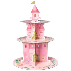 DAMAI Soporte <span class=keywords><strong>de</strong></span> 3 Niveles para Cupcakes con Diseño <span class=keywords><strong>de</strong></span> <span class=keywords><strong>Castillo</strong></span> <span class=keywords><strong>de</strong></span> Princesa, Torre <span class=keywords><strong>de</strong></span> Postres Floral en Acuarela para Cumpleaños <span class=keywords><strong>de</strong></span> Niñas, Decoración para Fiestas <span class=keywords><strong>de</strong></span> Té con Temática Rosa - Product Image 6