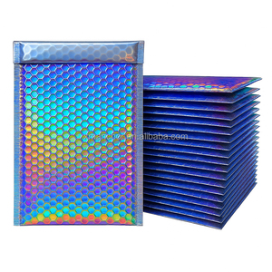 Tùy chỉnh in Holographic bạc kim loại bong bóng bưu phẩm kích thước 4x8 độn vận chuyển phong bì túi cho thương mại điện tử Quà Tặng xã hội phương tiện truyền thông - Product Image 3