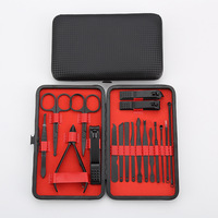 Kit de manucure et pédicure professionnel de haute qualité pour adultes, rouge, vente flash, coupe-ongles rouge