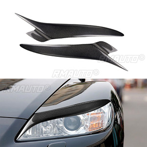 1 คู่คาร์บอนไฟเบอร์ไฟหน้ารถคิ้วเปลือกตาสำหรับมาสด้า RX8 2004 2005 2006 2007 2008 - Product Image 1