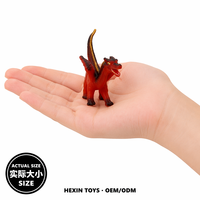 Modèle de dinosaure rouge en PVC pour enfants, 9x4x10.5cm, cadeau, accessoire pédagogique pour la salle de classe, décoration de bureau pour garçons et filles, éducatif