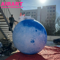 Décoration lunaire gonflable géante, Lune et lapin gonflables pour les activités de fête