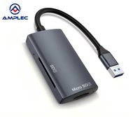 Adaptateur de lecteur de carte SD/USB-C USB3.2 Gen2x2 10 Gbps pour MacBook, caméra d'action (Type-C, alliage d'aluminium, fentes tout-en-un)