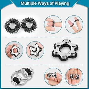 Durable Safe Non-Toxic Plastic Fidget Toys Kids Teens Adults Unisex-<b>Rings</b> <b>Spinner</b> Desk Gadget Calms Anxiety Focus ADHD Busy - Product Image 5