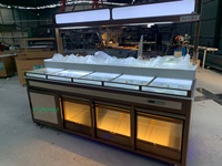 Comptoir de condiments en libre-service pour restaurant de fondue chinoise, armoire de désinfection commerciale, réfrigérateur à condiments de petite taille