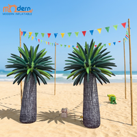 Palmier gonflable géant avec lumières LED RGB pour fêtes de plage et décorations extérieures