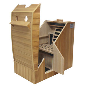 Cabine de sauna vapeur portable moderne personnalisée avec chauffage infrarouge lointain en <span class=keywords><strong>bois</strong></span> massif pour usage domestique - Product Image 3