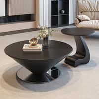 Table basse créative de style italien, en forme de soucoupe flottante irrégulière, en dalle de roche, luxe léger, pour petits salons et usage domestique