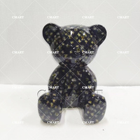 Artisanat en résine avec logo de marque personnalisé, modèle d'ours en peluche en forme de cœur pour sculpture artistique, avec taille et couleur personnalisées, peint à la main, décoration d'intérieur