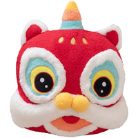 Oreiller Lion de la Richesse du Nouvel An Chinois Traditionnel, Peluche en Coton Doux, Jouet Cartoon, Conception Personnalisable, Décoration Personnalisée