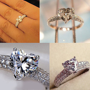 Anello dal Design a Forma di Cuore, Stile Elegante, Anello da Dito per Donne - Product Image 4