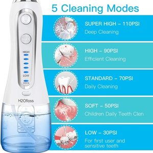 Bàn chải đánh răng điện IPX7 Flosser nước và bàn chải đánh răng kết hợp với nước Denta Flosser Irrigator miệng cho răng sạch - Product Image 3