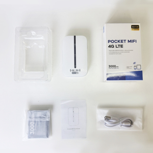 WiFi Portátil de Bolsillo con Batería de 3000 mAh, Router Móvil 4G LTE Cat.4 Desbloqueado, Router Inalámbrico WiFi6 de 300M con Ranura para Tarjeta Nano SIM - Product Image 3