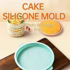 Molde para Pastel de Silicona de 4/6/8 Pulgadas, Molde para Hornear para Repostería, Molde para Bizcocho en Capas de Arcoíris sin Cortes, para el Hogar y la Cocina - Product Image 2